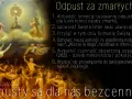 Aniołowie i dusze w niebie adorują monstrancję. Obraz symbolizuje modlitwę, która zawsze zostaje wysłuchana, niosąc ulgę duszom czyśćcowym.