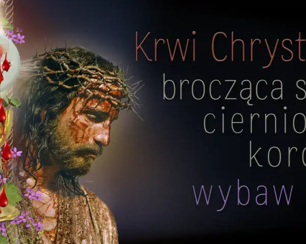 Obraz przedstawia cierpiącego Jezusa w koronie cierniowej, kielich z Krwią Chrystusa i kwiaty. Modlitwa za córkę.
