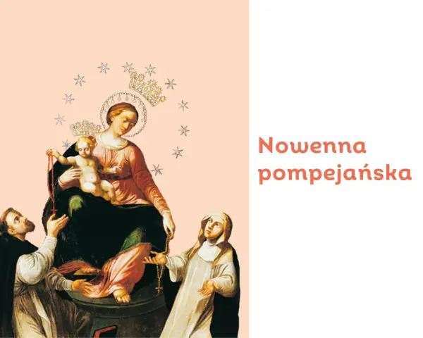 Matka Boża z Dzieciątkiem, otoczona gwiazdami, udziela łask w nowennie do Matki Bożej od Spraw Niemożliwych.
